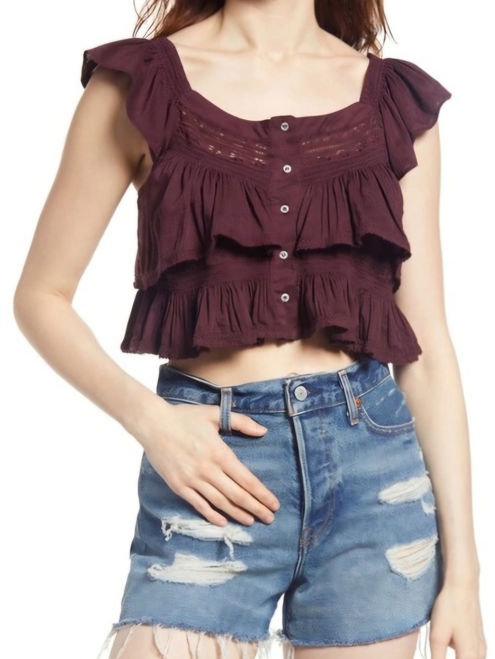 Free People Sunny Days Ahead Crop Top